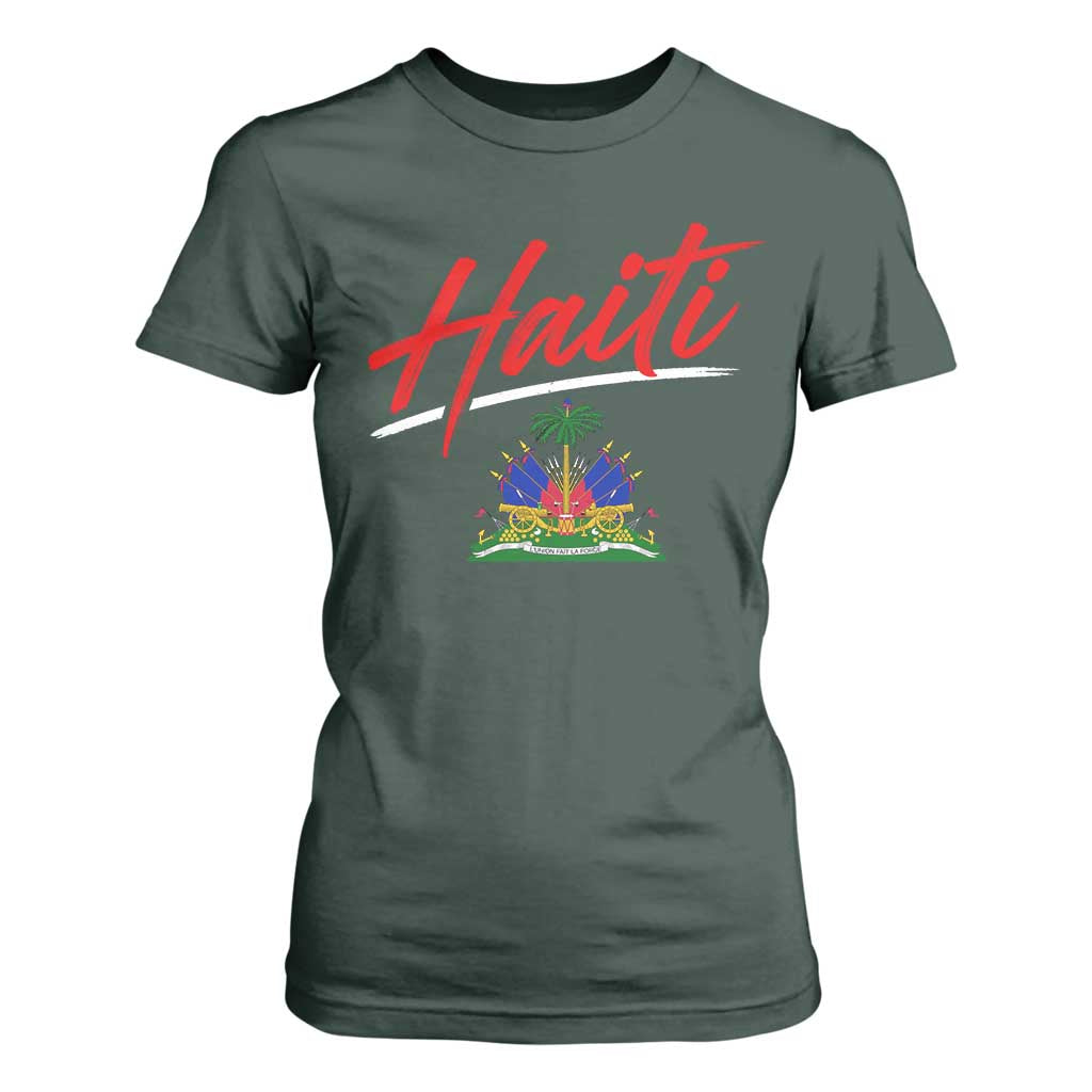 Retro Haiti T Shirt For Women Haitian Gift Ayiti Roots