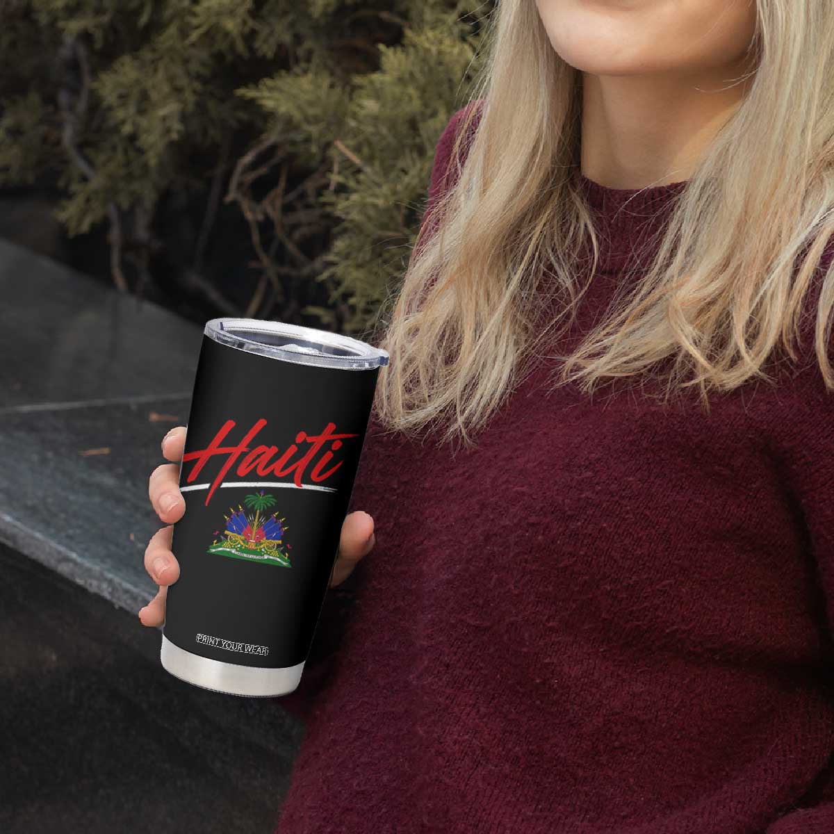 Retro Haiti Tumbler Cup Haitian Gift Ayiti Roots