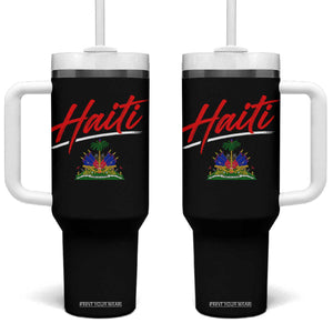Retro Haiti Tumbler With Handle Haitian Gift Ayiti Roots