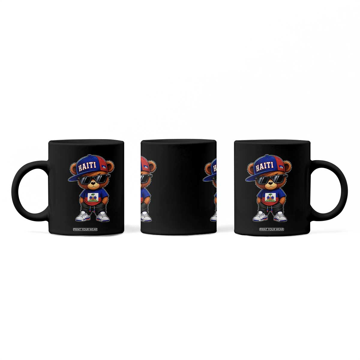 Cute Haiti Coffee Mug Hip Hop Teddy Bear Haitian Flag Ayiti Roots