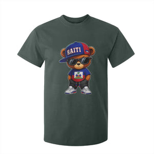Cute Haiti T Shirt For Kid Hip Hop Teddy Bear Haitian Flag Ayiti Roots