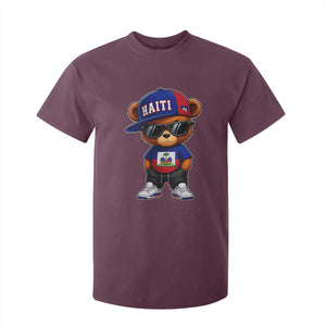 Cute Haiti T Shirt For Kid Hip Hop Teddy Bear Haitian Flag Ayiti Roots