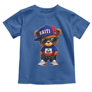 Cute Haiti Toddler T Shirt Hip Hop Teddy Bear Haitian Flag Ayiti Roots