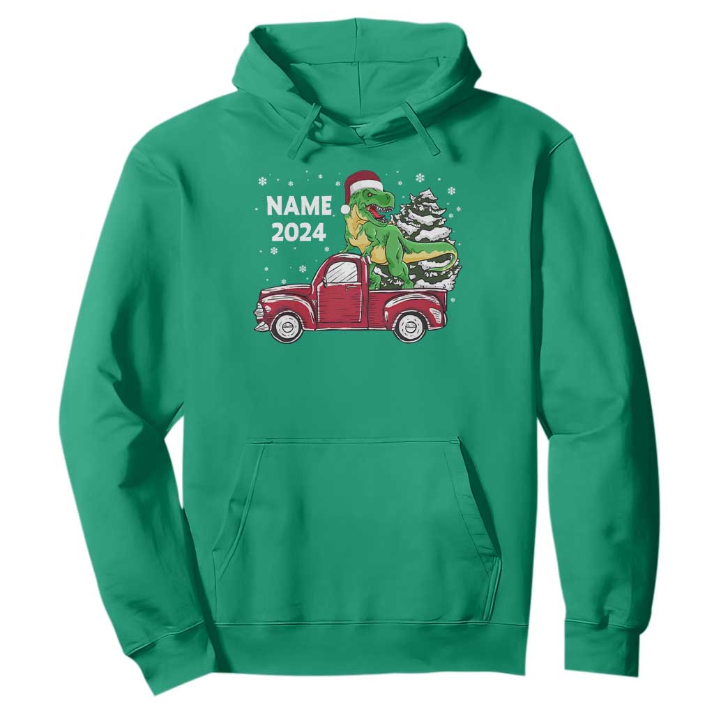 Personalized Dinosaur Christmas Hoodie Custom Name Merry Rexmas Xmas Pet Dino Trex Red Truck Family TS10 Irish Green Print Your Wear