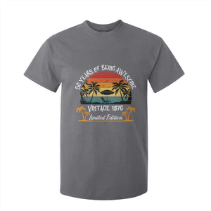 Vintage 50th Birthday T Shirt For Kid Retro 1976 Limited Edition 50 Year Old TS10 Charcoal Print Your Wear