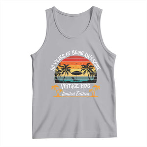 Vintage 50th Birthday Tank Top Retro 1976 Limited Edition 50 Year Old TS10 Athletic Heather Print Your Wear