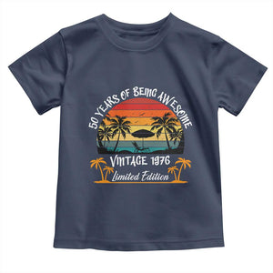 Vintage 50th Birthday Toddler T Shirt Retro 1976 Limited Edition 50 Year Old TS10 Navy Print Your Wear