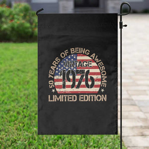 50th Birthday Garden Flag Vintage 1976 50 Year Old Birthday USA Flag TS10 Print Your Wear