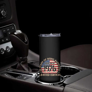 50th Birthday Skinny Tumbler Vintage 1976 50 Year Old Birthday USA Flag TS10 Print Your Wear