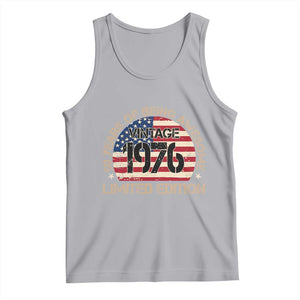 50th Birthday Tank Top Vintage 1976 50 Year Old Birthday USA Flag TS10 Athletic Heather Print Your Wear