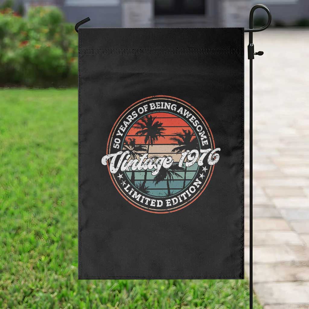 50th Birthday Gifts Garden Flag Vintage 1976 50 Year Old Birthday TS10 Print Your Wear