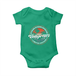 50th Birthday Gifts Baby Onesie Vintage 1976 50 Year Old Birthday TS10 Irish Green Print Your Wear