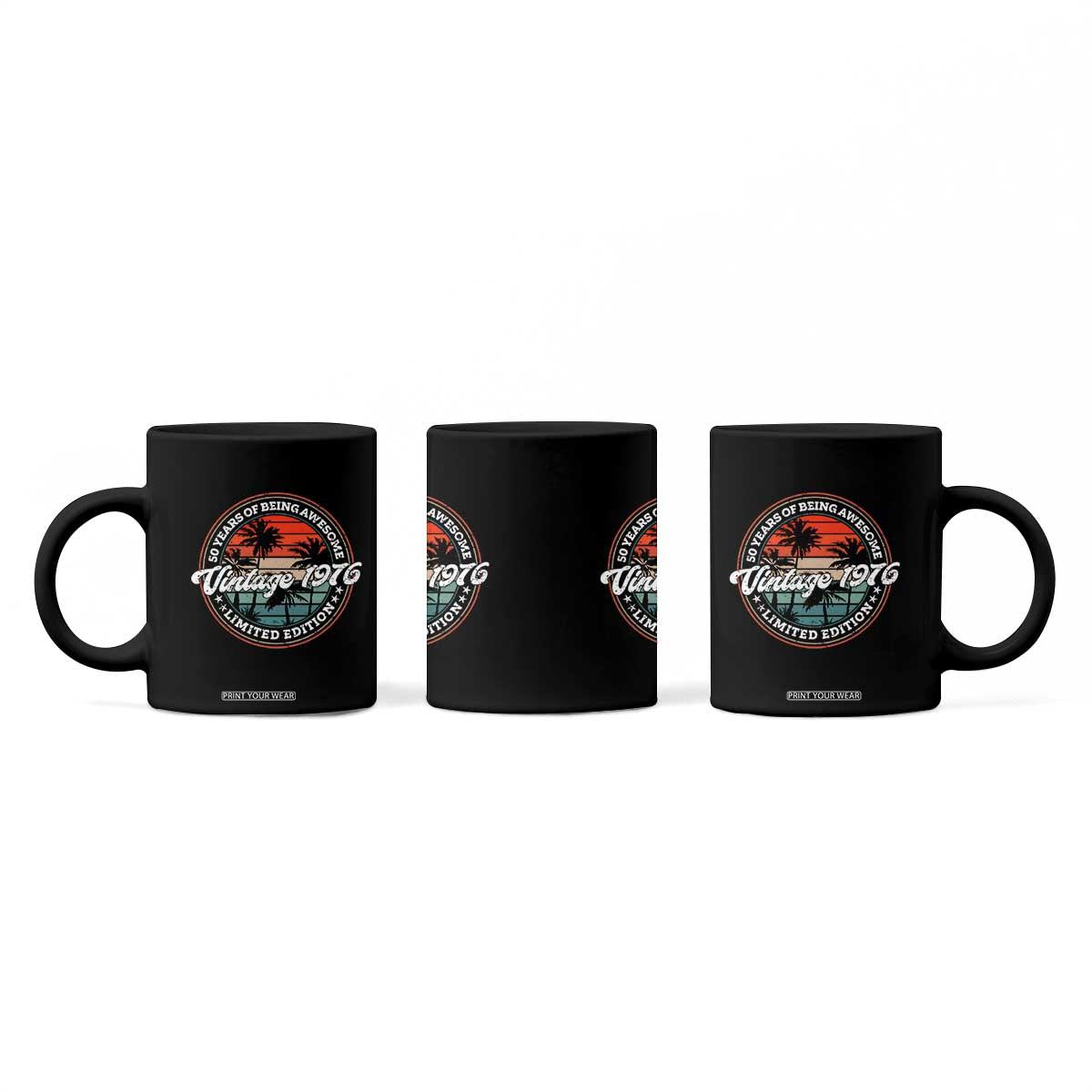50th Birthday Gifts Coffee Mug Vintage 1976 50 Year Old Birthday TS10 Print Your Wear