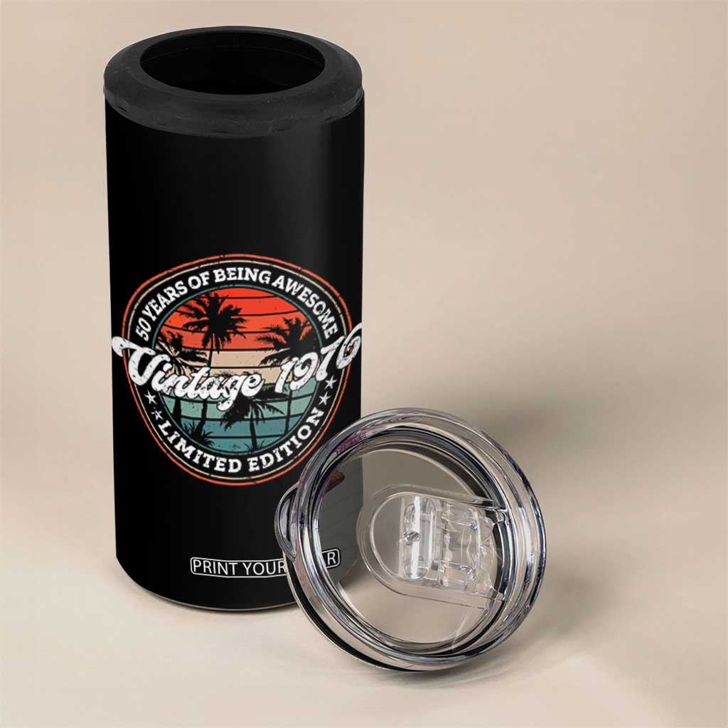 50th Birthday Gifts 4 in 1 Can Cooler Tumbler Vintage 1976 50 Year Old Birthday TS10 Print Your Wear