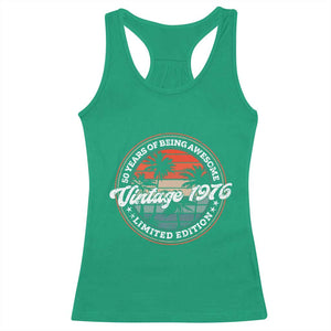 50th Birthday Gifts Racerback Tank Top Vintage 1976 50 Year Old Birthday TS10 Irish Green Print Your Wear