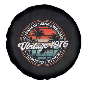 50th Birthday Gifts Spare Tire Cover Vintage 1976 50 Year Old Birthday TS10 Print Your Wear