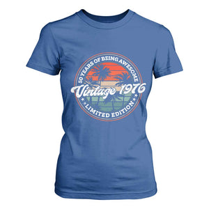 50th Birthday Gifts T Shirt For Women Vintage 1976 50 Year Old Birthday TS10 Royal Blue Print Your Wear