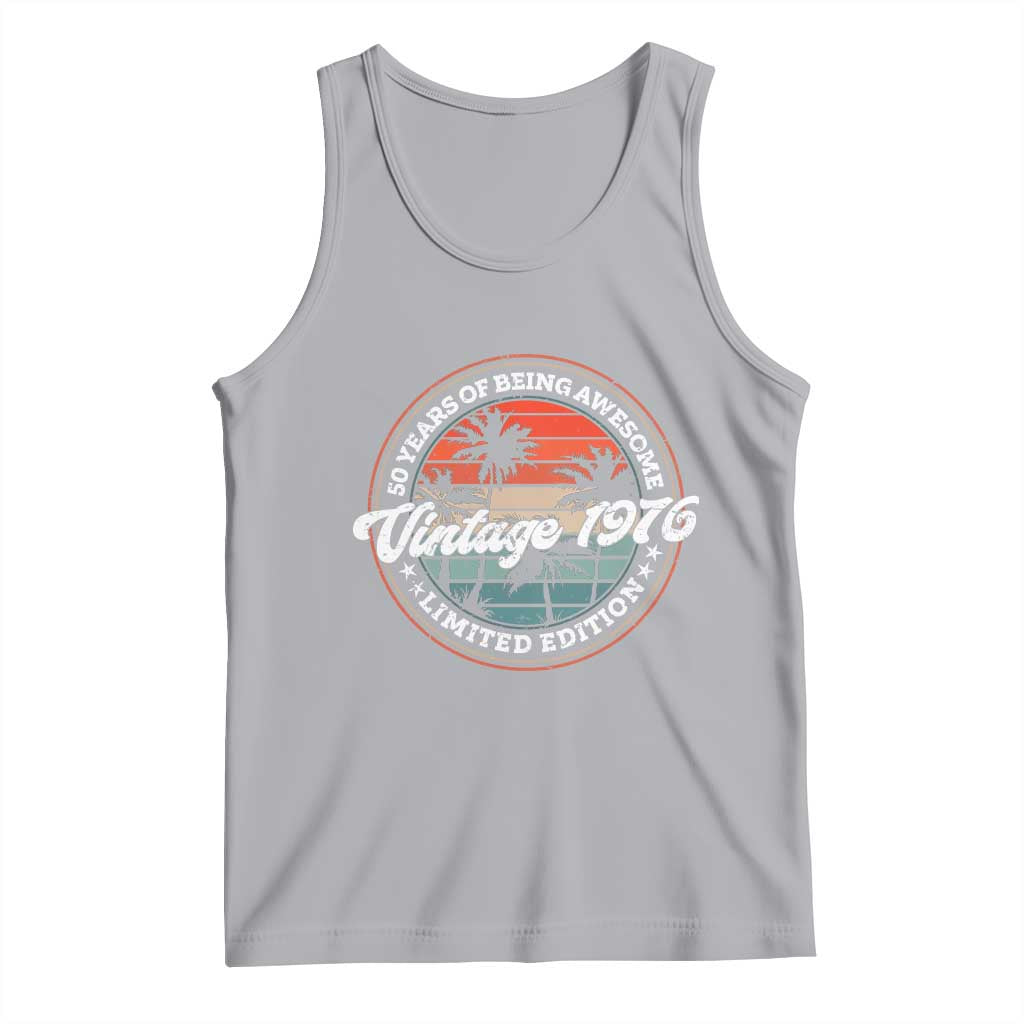 50th Birthday Gifts Tank Top Vintage 1976 50 Year Old Birthday TS10 Athletic Heather Print Your Wear