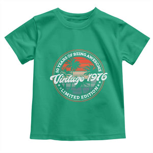 50th Birthday Gifts Toddler T Shirt Vintage 1976 50 Year Old Birthday TS10 Irish Green Print Your Wear