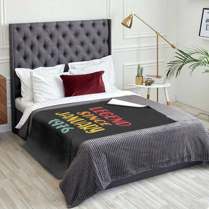 Legend Since January 1976 Throw Blanket Vintage Retro 50th Birthday Gifts 50 Years Old TS10 Print Your Wear