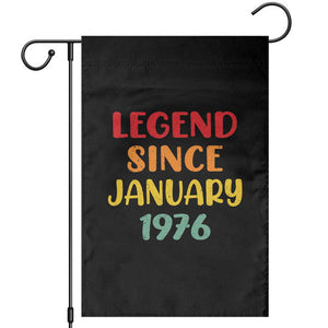 Legend Since January 1976 Garden Flag Vintage Retro 50th Birthday Gifts 50 Years Old TS10 Black Print Your Wear