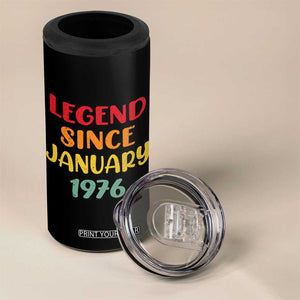 Legend Since January 1976 4 in 1 Can Cooler Tumbler Vintage Retro 50th Birthday Gifts 50 Years Old TS10 Print Your Wear