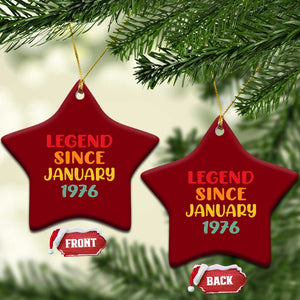 Legend Since January 1976 Ceramic Ornament Vintage Retro 50th Birthday Gifts 50 Years Old TS10 Print Your Wear