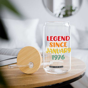 Legend Since January 1976 Glass Can Vintage Retro 50th Birthday Gifts 50 Years Old TS10 Print Your Wear