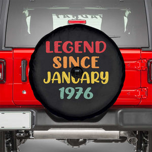 Legend Since January 1976 Spare Tire Cover Vintage Retro 50th Birthday Gifts 50 Years Old TS10 Black Print Your Wear