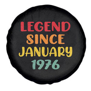 Legend Since January 1976 Spare Tire Cover Vintage Retro 50th Birthday Gifts 50 Years Old TS10 Print Your Wear