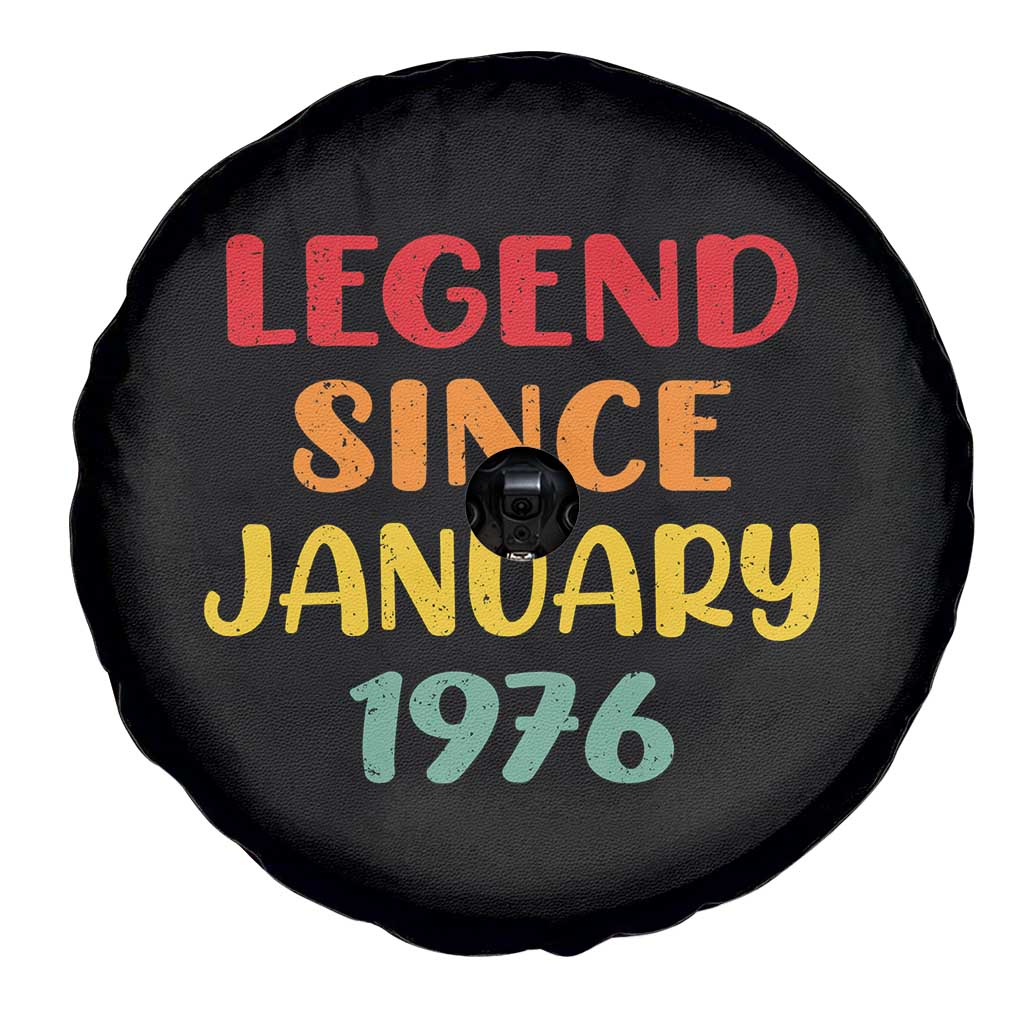 Legend Since January 1976 Spare Tire Cover Vintage Retro 50th Birthday Gifts 50 Years Old TS10 Print Your Wear