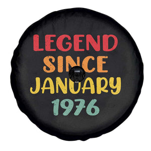 Legend Since January 1976 Spare Tire Cover Vintage Retro 50th Birthday Gifts 50 Years Old TS10 Print Your Wear