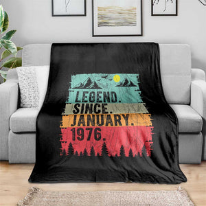 Vintage 1976 Birthday Throw Blanket Retro 50th Birthday Gifts 50 Years Old TS10 Print Your Wear