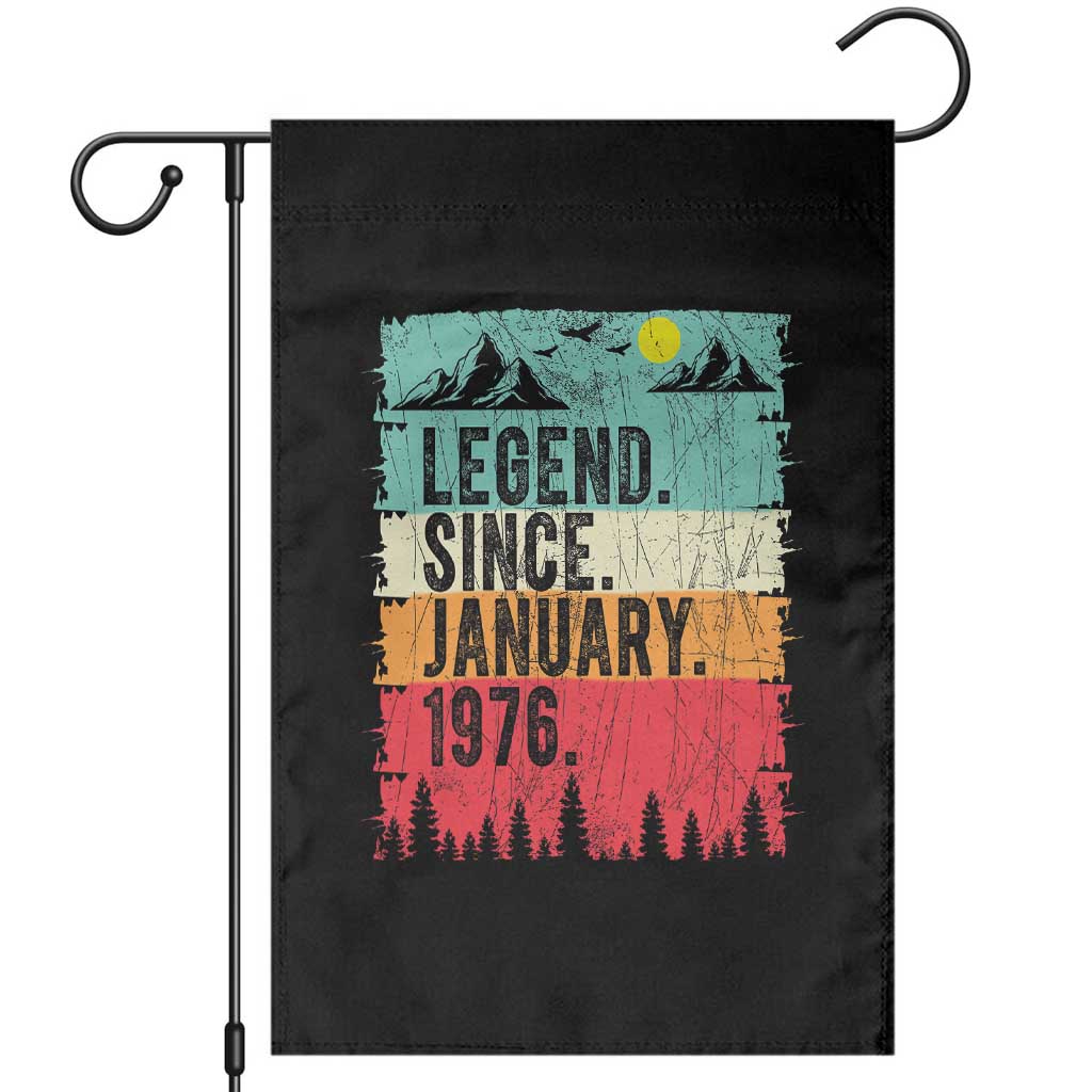 Vintage 1976 Birthday Garden Flag Retro 50th Birthday Gifts 50 Years Old TS10 Black Print Your Wear
