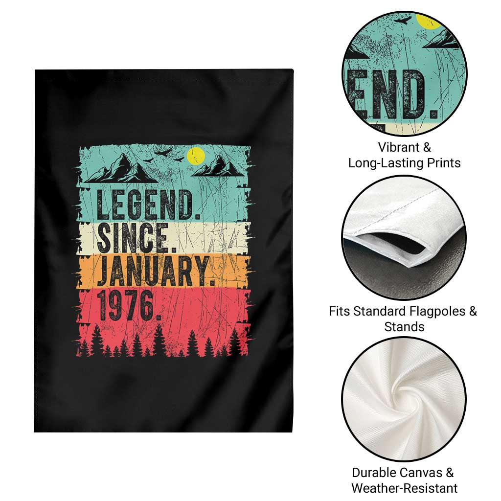 Vintage 1976 Birthday Garden Flag Retro 50th Birthday Gifts 50 Years Old TS10 Print Your Wear