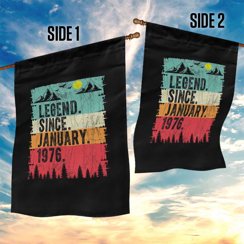 Vintage 1976 Birthday Garden Flag Retro 50th Birthday Gifts 50 Years Old TS10 Print Your Wear