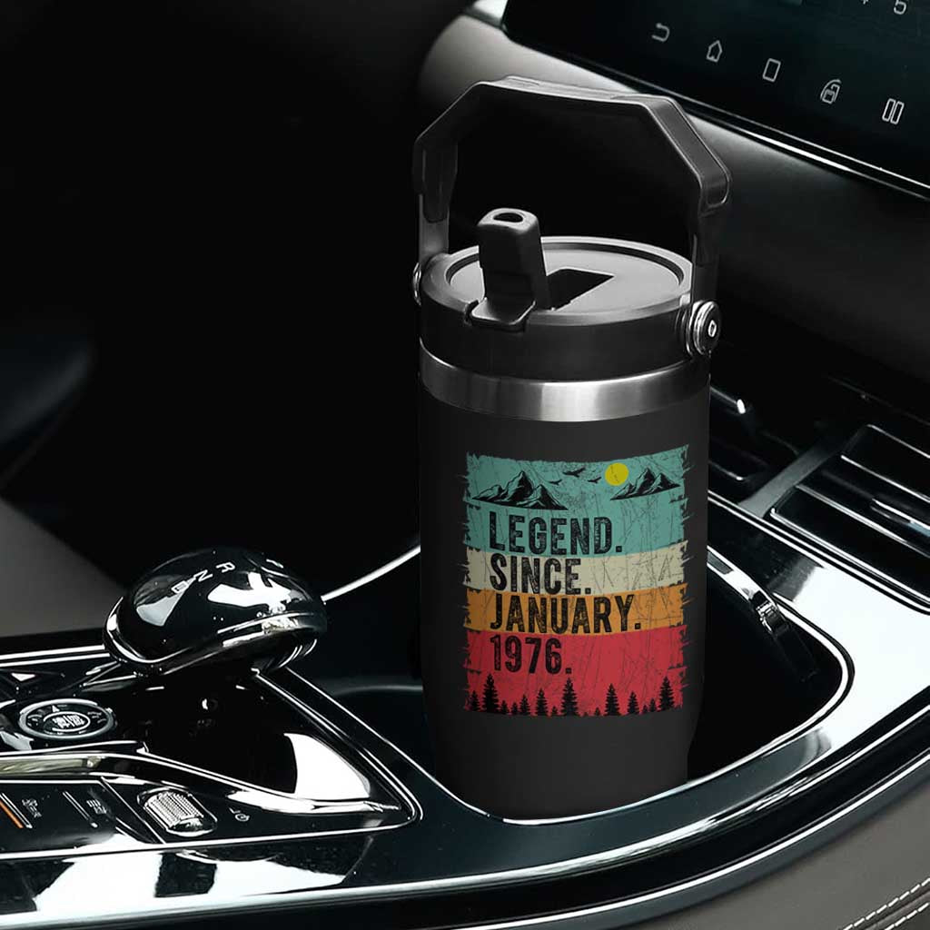 Vintage 1976 Birthday Flip Straw Tumbler Retro 50th Birthday Gifts 50 Years Old TS10 Print Your Wear