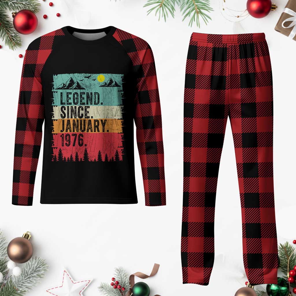 Vintage 1976 Birthday Plaid Pajama Set Retro 50th Birthday Gifts 50 Years Old TS10 Buffalo Plaid Print Your Wear