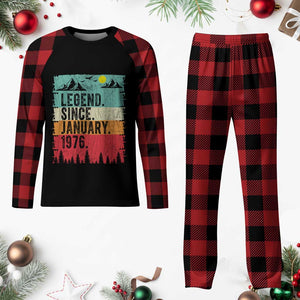 Vintage 1976 Birthday Plaid Pajama Set Retro 50th Birthday Gifts 50 Years Old TS10 Buffalo Plaid Print Your Wear