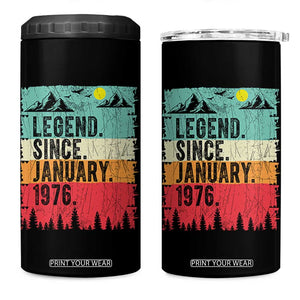 Vintage 1976 Birthday 4 in 1 Can Cooler Tumbler Retro 50th Birthday Gifts 50 Years Old TS10 One Size: 16 oz Black Print Your Wear