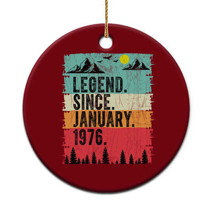 Vintage 1976 Birthday Ceramic Ornament Retro 50th Birthday Gifts 50 Years Old TS10 1pc Red Print Your Wear