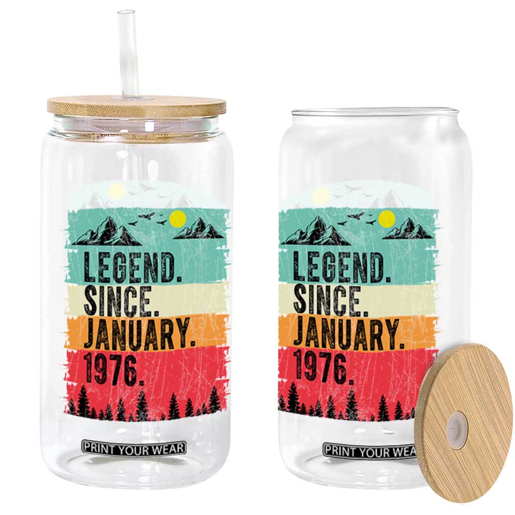 Vintage 1976 Birthday Glass Can Retro 50th Birthday Gifts 50 Years Old TS10 Print Your Wear