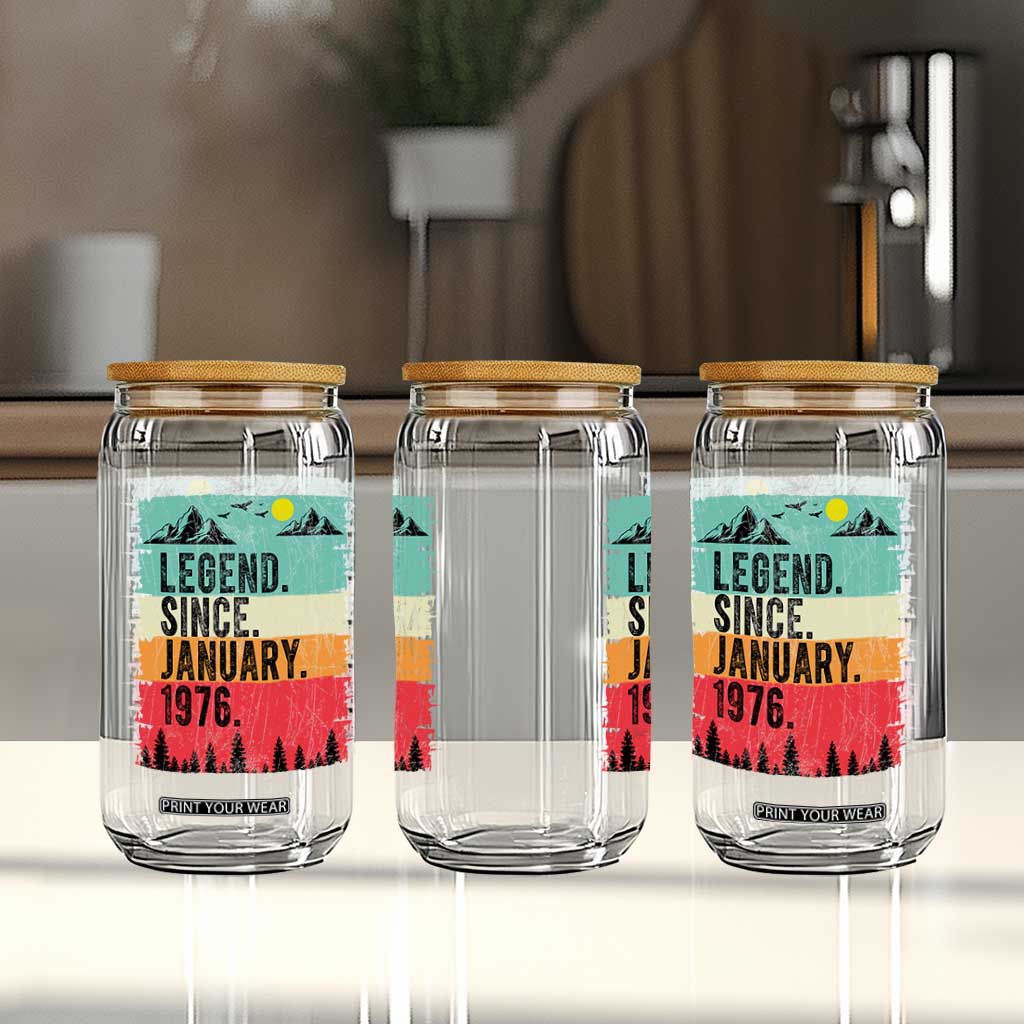 Vintage 1976 Birthday Glass Can Retro 50th Birthday Gifts 50 Years Old TS10 Print Your Wear
