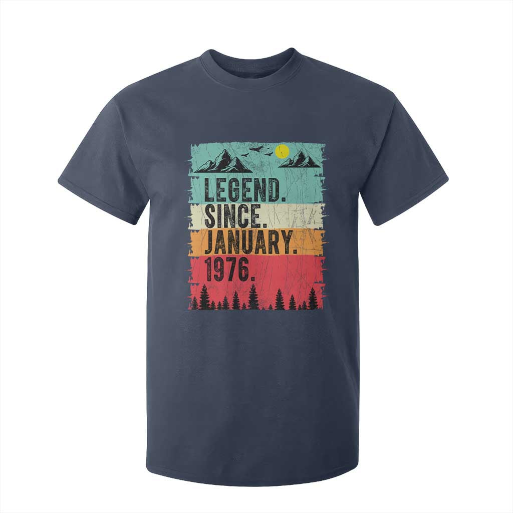 Vintage 1976 Birthday T Shirt For Kid Retro 50th Birthday Gifts 50 Years Old TS10 Navy Print Your Wear