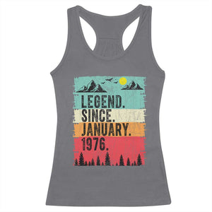Vintage 1976 Birthday Racerback Tank Top Retro 50th Birthday Gifts 50 Years Old TS10 Charcoal Print Your Wear
