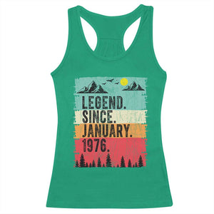 Vintage 1976 Birthday Racerback Tank Top Retro 50th Birthday Gifts 50 Years Old TS10 Irish Green Print Your Wear
