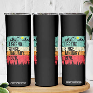 Vintage 1976 Birthday Skinny Tumbler Retro 50th Birthday Gifts 50 Years Old TS10 Print Your Wear