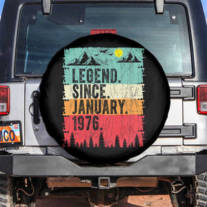 Vintage 1976 Birthday Spare Tire Cover Retro 50th Birthday Gifts 50 Years Old TS10 No hole Black Print Your Wear