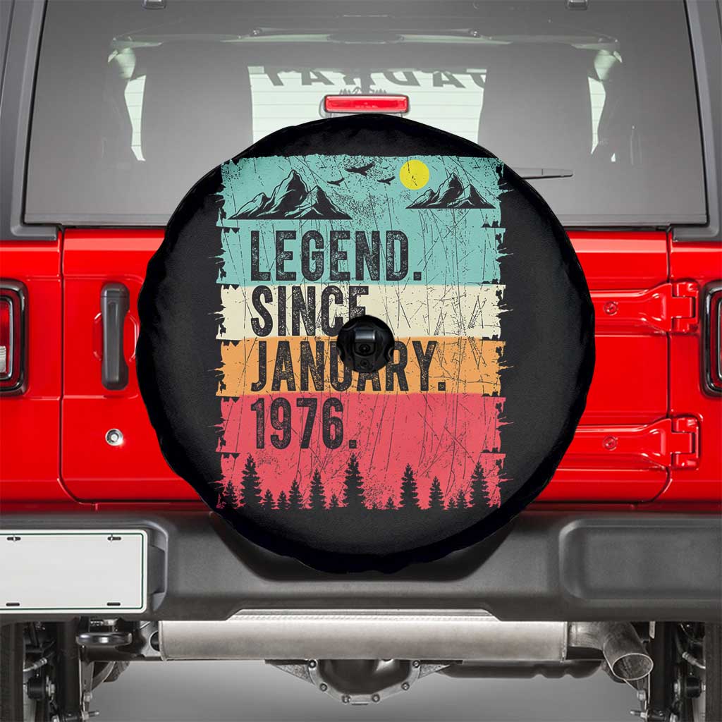Vintage 1976 Birthday Spare Tire Cover Retro 50th Birthday Gifts 50 Years Old TS10 Black Print Your Wear