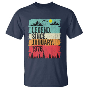 Vintage 1976 Birthday T Shirt Retro 50th Birthday Gifts 50 Years Old TS10 Navy Print Your Wear